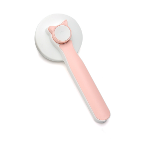 Grooming Brush, Self Cleaning Slicker Brushes For Dogs Pet Hair Removal Comb Stainless Steel Needle Brush Self Cleaning For Dogs (Color: Pink)
