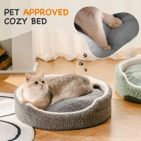 Mewoo Washable Pet Bed For Small Dogs - 23x23x7 Inch Orthopedic Dog Bed With Non-Slip Bottom, Plush Round Bed For Puppies (Option: WP131)