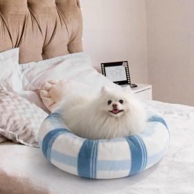 MEWOOFUN Plush Round Bed For Indoor Dogs - Calming Washable Pet Bed With Non-Slip Bottom, Soft Fluffy Dog Bed For Puppy, 23 Inch (Option: WP160)