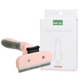 Dog Pet Hair Trimmer Pet Shaving Razor Pet Comb (Color: Pink)
