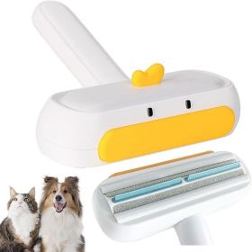 Pet Hair Remover, Reuseable Dog Hair Remover Pet Hair Roller, Dog Hair Remover For Furniture, Couch, Carpet, Clothing and Bedding (Color: Yellow)