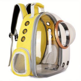 Pet Carrier Backpack, Space Capsule Bubble Backpack Carrier, Waterproof Pet Backpack Outdoor Use (Color: Yellow)